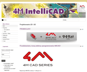 4mcad.pl: Program do Projektowania 4M IntelliCAD / Projektowanie 2D i 3D
4M IntelliCAD - platforma cad umożliwiająca projektowanie 2D oraz 3D, Standard wzbogacony o obrazy rastrowe i rendering, Professional - o modelowanie bryłowe 3D, obsługa VBA, menadżer biblioteki cad . Umożliwia on otwieranie plików DWG oraz DXF – pełna kompatybilność a AutoCAD-em. Zapewnia obsługę poleceń znanych z AutoCAD, jak również skryptów, stylów, kreskowania itp, obsługuje wczytywanie Lispów. Alternatywa dla programu AutoCAD 2008.