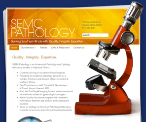 pathsi.net: SEMC Pathology: Anatomical Pathology and Cytology Laboratory located in Highland, Illinois.
Joomla! - the dynamic portal engine and content management system