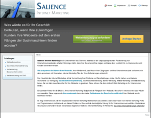 salience-internet-marketing.de: Suchmaschinenoptimierung Chemnitz | salience.de
Suchmaschinenoptimierung aus Chemnitz: Salience Internet Marketing sorgt für neue Kunden! Sprechen Sie mit uns...