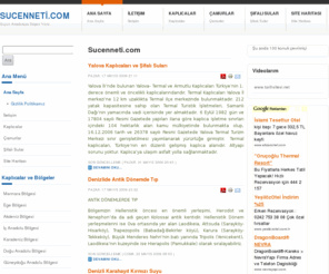 sucenneti.com: Sucenneti.com
Kaplıcalar, Termaller, Şifalı Sular, Sıcak Sular, Çamurlar, Kaynak Suları, Türkiye Suları, Tedavi suları, İçme Suları, İçmeler,Çermikler, Türkiye Otelleri, Türkiye konaklama yerleri