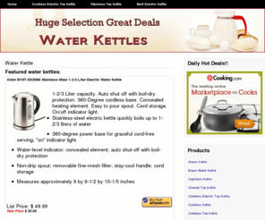 waterkettle.org: Water kettle
Water kettle , Best Electric Kettle , Stainless Tea kettle , cordless electric tea kettle . Find In depth reviews plus great deals on all your water kettle needs click here to start saving