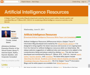 airesources.info: Artificial Intelligence Resources Subject Tracer Information Blog
A Subject Tracer Information Blog for monitoring online artificial intelligence resources and sites on the Internet