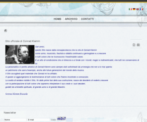 conradklemm.org: Sito ufficiale di Conrad Klemm
Sito ufficiale dedicato a Conrad Klemm