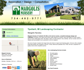 landscapecontractormich.com: Landscaping Contractor Ypsilanti, MI - Margolis Nursery
Margolis Nursery provides Landscaping Contractor service to Ypsilanti, MI area. Call 734-482-0771 for a free estimate and consultation.