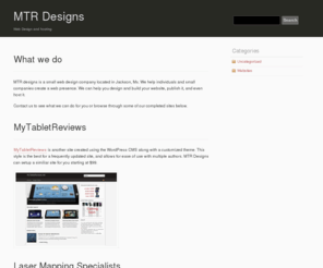 mtr-designs.com: MTR Designs : Web design and hosting
Here at MTR Designs we can design your website, publish it and even host it.