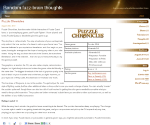 randomfuzzybrainthoughts.com: Random fuzz-brain thoughts
...that occupy my head at the weirdest times