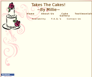 takesthecakes.com: Takes the Cakes! ~by Millie~
Takes The Cakes by Millie: Serving Plano, Texas and the surrounding metro area.  Specializing in wedding cakes, groom cakes, and customized celebration cakes.