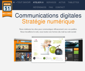 atelier51.com: Atelier 51 • Agence Digitale • Conseil et réalisation Web • Applications mobiles
Agence experte de communication digitale, de la conception web au plan media en ligne - Bordeaux, Paris, Marbella