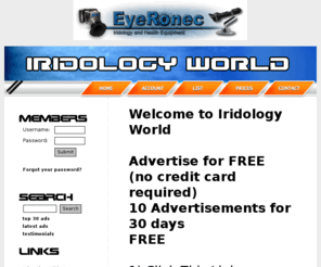 iridologyonline.info: Iridology World
classifieds, sell, buy