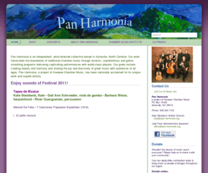 keoweechambermusic.org: Pan Harmonia
Pan Harmonia is an independent, artist-directed collective based in Asheville, North Carolina. Our goals include creating beauty and harmony and sharing the joy and discovery of great music with audiences of all ages.