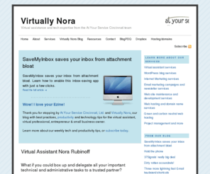 norarubinoff.org: At Your Service Cincinnati
Virtual assistant web site and blog