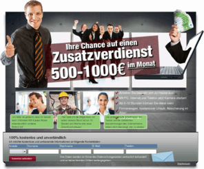 active-4u.info: Ihre Chance auf einen Zusatzverdienst
Ihre Chance auf einen Zusatzverdienst 500-1000 Euro im Monat.