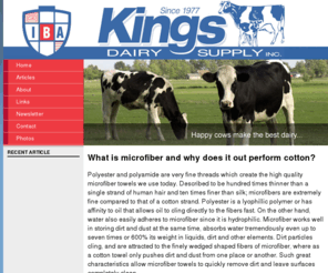 kingsiba.com: KingsIBA - Home Page
Kings Dairy Supply provides a service to dairymen that include pharmaceuticals, equipment parts and a full sanitation and cleaning line of chemicals.