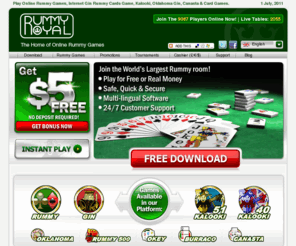 onlinerummy.com: Free Online Rummy Games, Play Gin Rummy On Line, Kalooki, Canasta & More Board Card Games
RummyRoyal provides online Rummy Games, Play Gin Rummy, Kalooki, Oklahoma Gin , Rummy 500 and tournaments for fun or money. Learn how to play Rummy Games over the Internet.