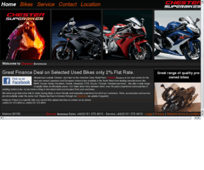 chestermotorcycles.com: Chester Superbikes - Home
BMW, Ducati, Harley-Davidson, Honda, Kawasaki, KTM, Suzuki, Triumph, Yamaha and more... Chester Superbikes is your one stop shop for superbikes in Cheshire and the north west.