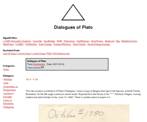 sysadmintools.com: Introduction - Dailogues of Plato
Dialogs by Plato