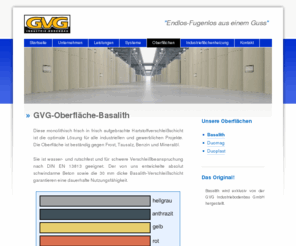 basalith.com: GVG-Oberfläche-Basalith - GVG Industriebodenbau
Diese monolithisch frisch in frisch aufgebrachte Hartstoffverschleißschicht ist die optimale Lösung für alle industriellen und gewerblichen Projekte.