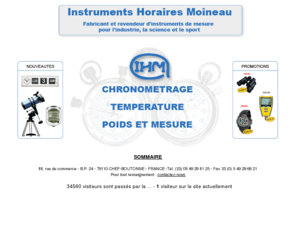 moineau-instruments.com: Moineau Instruments - Fabricant d' instruments de mesure pour l'industrie,
la science et le sport
Moineau instruments conçoit pour vous de nombreux instruments de mesure : Chronomètre, Température, Thermomètre, Boussole, Orientation, Balance