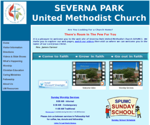 severnaparkumc.com: http://severnaparkumc.org
Our church is blessed with an abundance of children and adults who together with our pastors, participate in our worship and fellowship programs offering opportunities for family Christian growth.