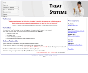 treat-systems.com: Treat Systems
Treat a Medical Decision Support System Treat system for significantly improving infectious disease treatment