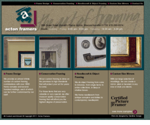 actonframers.com: Acton Framers: Fine Custom Framing & Design
Acton Framers - Fine Custom Framing and Design, and archival and preservation framing.