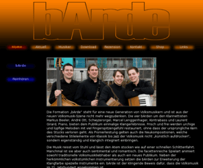 barde.info: bArde – Schweizer Volksmusik
Volksmusik-Website der Band bArde mit ihrer brandneuen Scheibe „ALP“. Gewinner des Publikumspreises „Dä goldig Schwan 2008“.