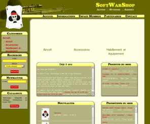 softwarshop.com: Airsoft Nancy - SoftWarShop - vente en ligne airsoft
SoftWarShop, vente en ligne d'accessoires Airsoft, Paintball, équipement sécurité, battle dress.