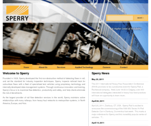 sperryrail.com: Sperry :: Home
Sperry developed the first non-destructive method of detecting flaws in rail