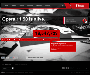 loveyourbrowser.com: Opera browser | Faster & safer internet | Free download
Opera offers free and easy to download Web browsers for computers, mobile phones and devices. Share our passion for technology, and download an Opera browser today.