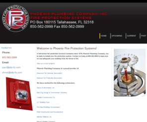 pfp-llc.com: Phoenix Fire Protection Systems
information, phoenix, plumbing, company, fire protection systems, sprinklers, tallahassee, florida
