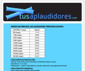 tusaplaudidores.com: tusaplaudidores.com
aplaudidores banderas plastico hinchables clappers