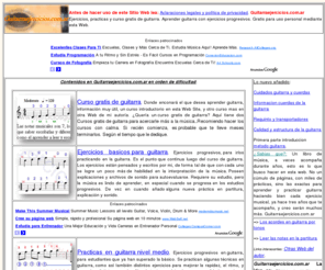 guitarraejercicios.com.ar: Guitarra ejercicios practicas y curso
Guitarraejercicios.com.ar ejercicios o practicas para guitarra. Practicar musica en guitarra electrica criolla, clasica curso y partituras.