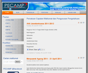 pecamp.org: Persatuan Capaian Maklumat dan Pengurusan Pengetahuan.
PECAMP - Persatuan Capaian Maklumat dan Pengurusan Pengetahuan