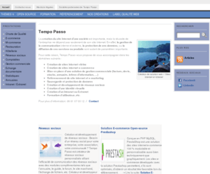tempo-passo.com: Tempo Passo
Agence internet à Marseille: Solutions et création de sites Web pour PME, TPE, commerçants, professions libérales, auto-entrepreneur. Intégration de solutions open-source et formations (société agréée organisme de formation). Domaines de compétences : sites internet vitrine, sites e-commerce, intégration prestashop, intégration Lundi Matin Business, formations, intégration logiciels open-source, référencement