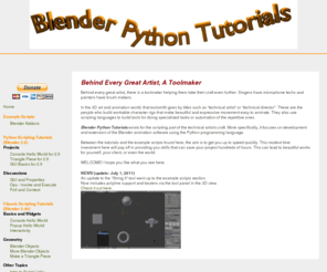 blenderpythontutorials.com: Blender Python Tutorials - Welcome
The place to go for great Python tutorials for Blender