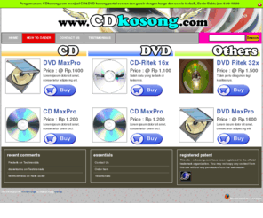 cdkosong.com: CD kosong dan DVD kosong
Jual CD kosong dan DVD kosong dengan harga terbaik