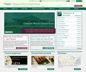 clements-wilcoxfuneralhome.com: Home - Clements-Wilcox Funeral Home
The Dignity Memorial™ network of more than 1,600 funeral, cremation and cemetery service providers is North America’s most trusted resource for funeral, cremation and memorialization services.