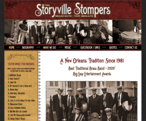 storyvillestompers.com: New Orleans Brass Band - The Storyville Stompers - Traditional Dixieland Jazz Brass Band
The Storyville Stompers Brass Band, established in 1981, plays New Orleans music in the traditional style, a music considered the foundation for jazz and Dixieland.