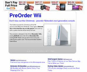 preorder-wii.net: Preorder Wii - Pre Order Nintendo Wii
Pre order Nintendo Wii, dont miss out this christmas