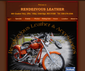 rendezvousleather.com: Rendezvous Leather - Home
Biker leather store with clothing, bike parts, ice cream and a huge bike night. We offer events and event planning for ALL biker occasions. We'll see you at Rendezvous.