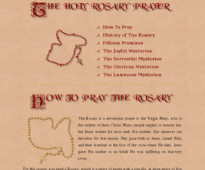 the-rosary.info: The Holy Rosary Prayer
How to pray the Rosary