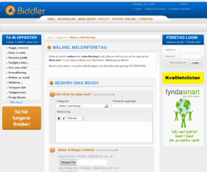 xn--mlaremalm-52a9q.com: MÃ¥lare, mÃ¥lerifÃ¶retag, bÃ¤sta pris, Stockholm, GÃ¶teborg, MalmÃ¶ - Biddler
SÃ¶ker du seriÃ¶s mÃ¥lare eller mÃ¥lerifÃ¶retag fÃ¶r att mÃ¥la om ditt hus och vill ha hjÃ¤lp att nÃ¥ bÃ¤sta pris? Vi har frÃ¤mst mÃ¥lare inom Stockholm, GÃ¶teborg och MalmÃ¶.
Beskriv dina behov i en gratis offertfÃ¶rfrÃ¥gan och fÃ¶rmedlar ditt uppdrag PÃ DIREKTEN.