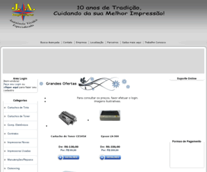 jaimpressoras.com: J.A. Impressoras - Peças e Suprimentos.
JAIMPRESSORAS - Peças e Assistência Técnica Especializada para Impressoras, Multifuncionais e Plotter's - Agora com recarga de Cartuchos de Tinta e Toner.