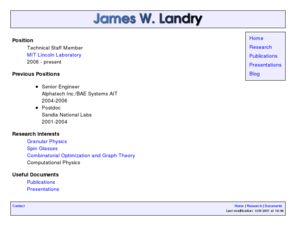 jwlandry.org: James W. Landry: Home
James Landry Homepage