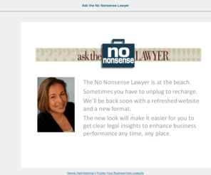 askthenononsenselawyer.com: Ask the No Nonsense Lawyer » Ask the No Nonsense Lawyer
Clear legal insight to enhance business performance