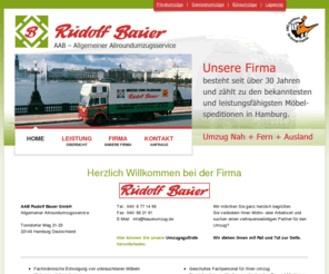 bauerumzuege.de: Rufolf Bauer GmbH - Rudolf Bauer GmbH
Sie möchten umziehen und benötigen einen Partner der Ihnen bei der Umsetzung hilf? Wir stehen Ihnen mit Rat und Tat bei Ihrem Umzug zur Seite.