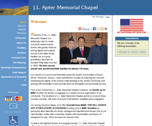 jasonapterchapels.com: J.L. Apter Memorial Chapel : Dover, New Jersey (NJ)
J.L. Apter Memorial Chapel provides complete funeral services to the local community.