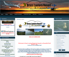 airparksource.com: Brass Lantern Resort & Airpark
Brass Lantern Resort & Airpark located in southwest Missouri.