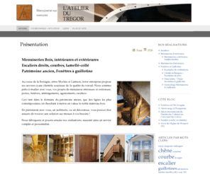 atelierdutregor.com: Fabrication de menuiseries et escaliers traditionnels, fenêtres à guillotine. Menuiserie générale à Plouigneau
Entreprise artisanale de menuiserie ébénisterie charpente, située à Plouigneau en Bretagne. Toutes réalisations traditionnelles sur mesure en portes, fenêtres, fenêtres à guillotines, escaliers.