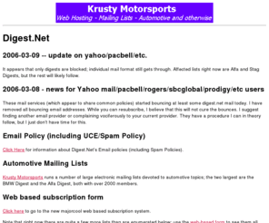 digest.net: Digest.Net -- Automotive Mailing Lists
